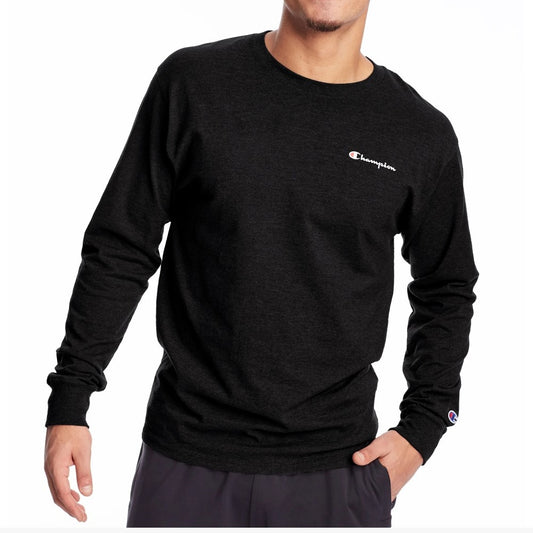 GT78HY08160-003 Champion Prendas Masculino Classic_Graphic_Long_Sleeve_Tee Black