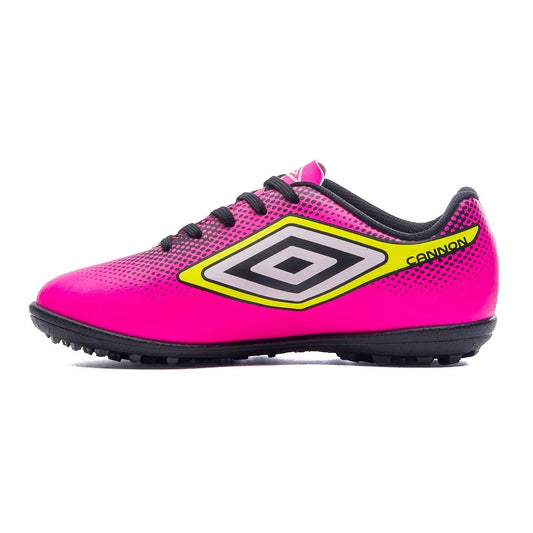 U07FB00237-016 Umbro Calzados Society Ninhos Futbol Cannon_Jr Rosa/Preto/Lima