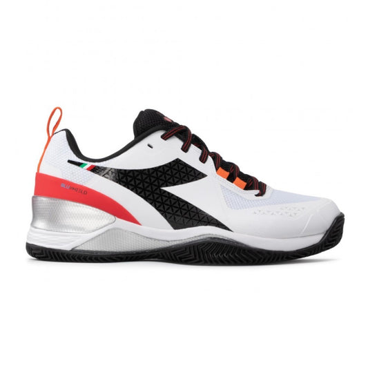 101.178102-C6714 Diadora Calzados Tenis Masculino Blushield_Torneo_Clay Black/White/Fiery_Red