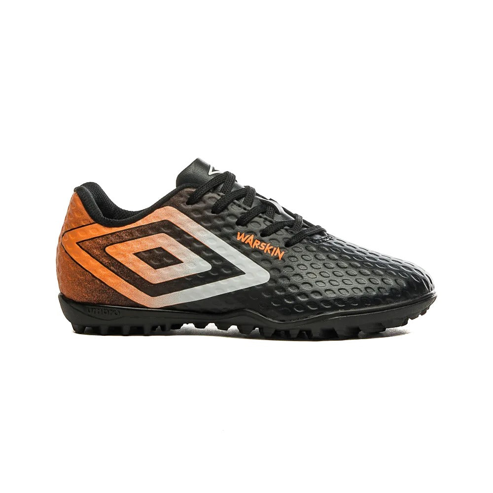 U07FB00185-162 Umbro Calzados Society Ninhos Futbol Warskin_Jr Preto/Naranja/BlancO