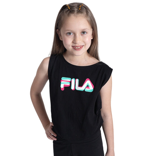 SS24SPG055-000 Fila Prendas Remeras Niños Aurora_T_Shirts Black