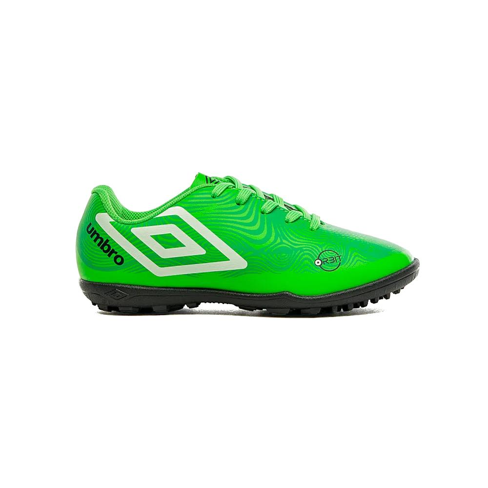 U07FB00179-521 Umbro Calzados Futbol Society Niños Orbit_Jr Verde/Blanco/Preto Detalles