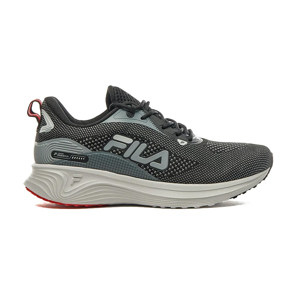 F01R00106-979 Fila Calzados Running Masculino Racer_Brave_Run Negro/Grafito/Rojo