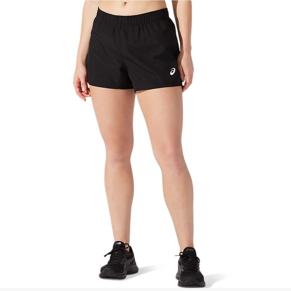 2012B890.001 Asics Prendas Shorts Femenino Running Silver_4In_Short Performance_Black