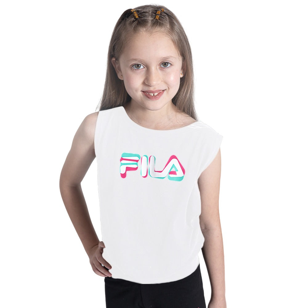 SS24SPG055-100 Fila Prendas Remeras Niños Aurora_T_Shirts White