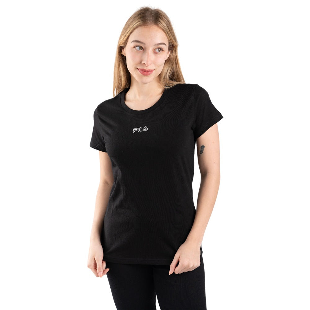 SS24SPW013-000 Fila Prendas Remeras Femenino Amina_Ss_Crew_Neck_Tee Black