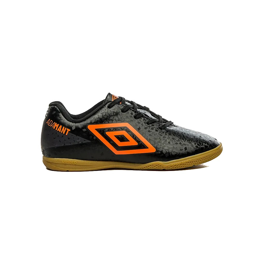 U07FB081-160 Umbro Calzados Futbol Indoor Adamant_Jr Negro/Naranja/Furtacor