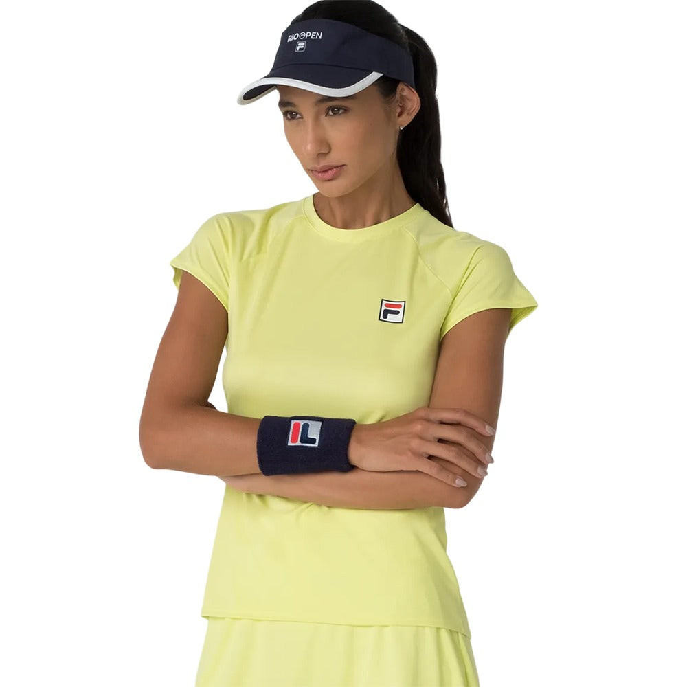 F12TN00275-1684 Fila Prendas Remeras Femenino Tenis Tennis_Basic Yellow_Neon_Light