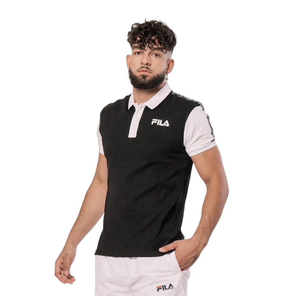 SS22SPM346-109 Fila Prendas Polo_Shirt Masculino Aitch White/Black