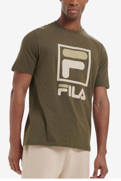 LM015837-288 Fila Prendas Masculino T-Shirt Jack Kalamata/Cement/Olivegrey