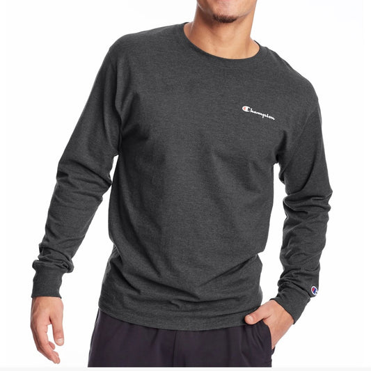 GT78HY08160-G61 Champion Prendas Masculino Classic_Graphic_Long_Sleeve_Tee Granite_Heather