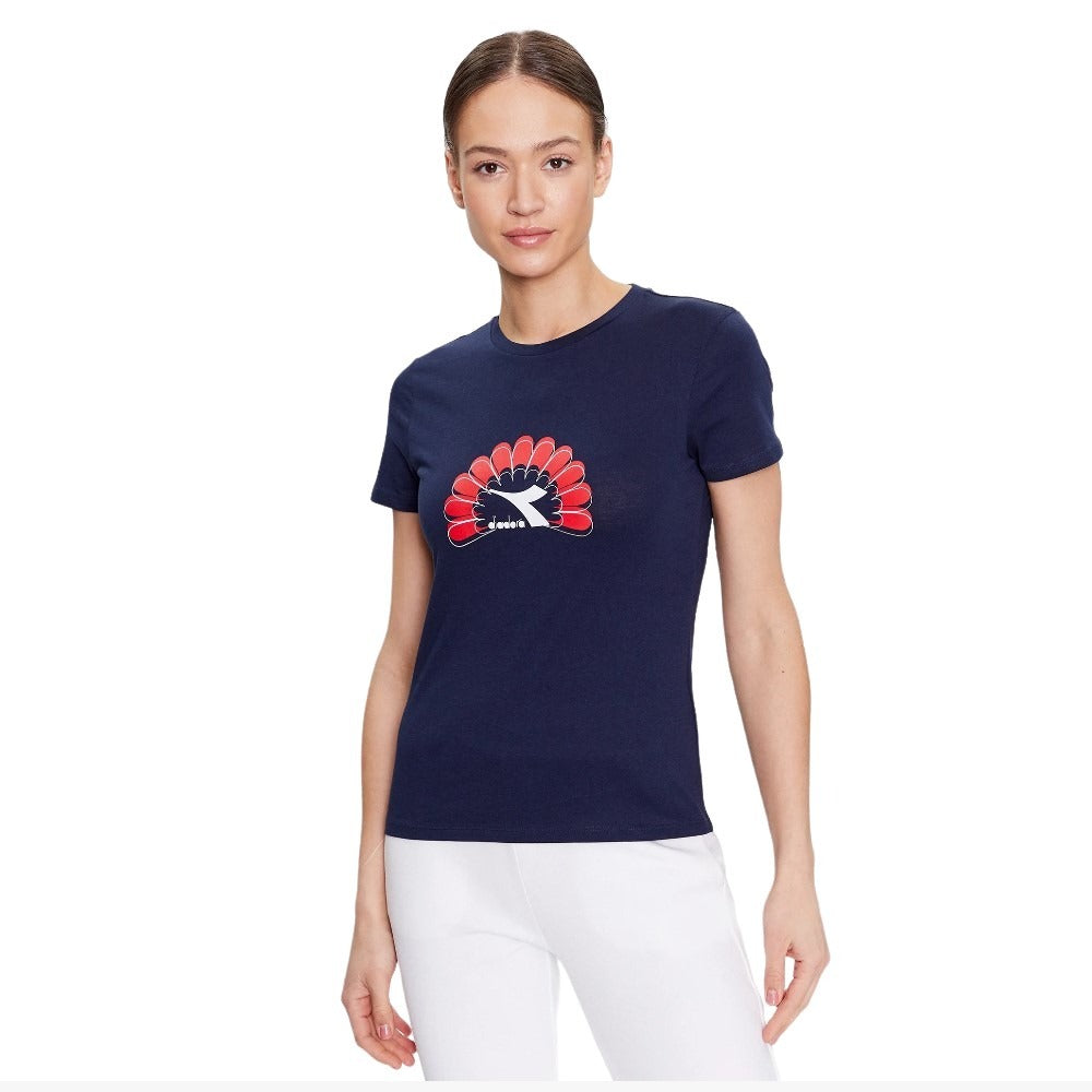 102.179332-60062 Diadora Prendas T-Shirt Femenino T-Shirt _SS_G_Graphic Classic_Navy