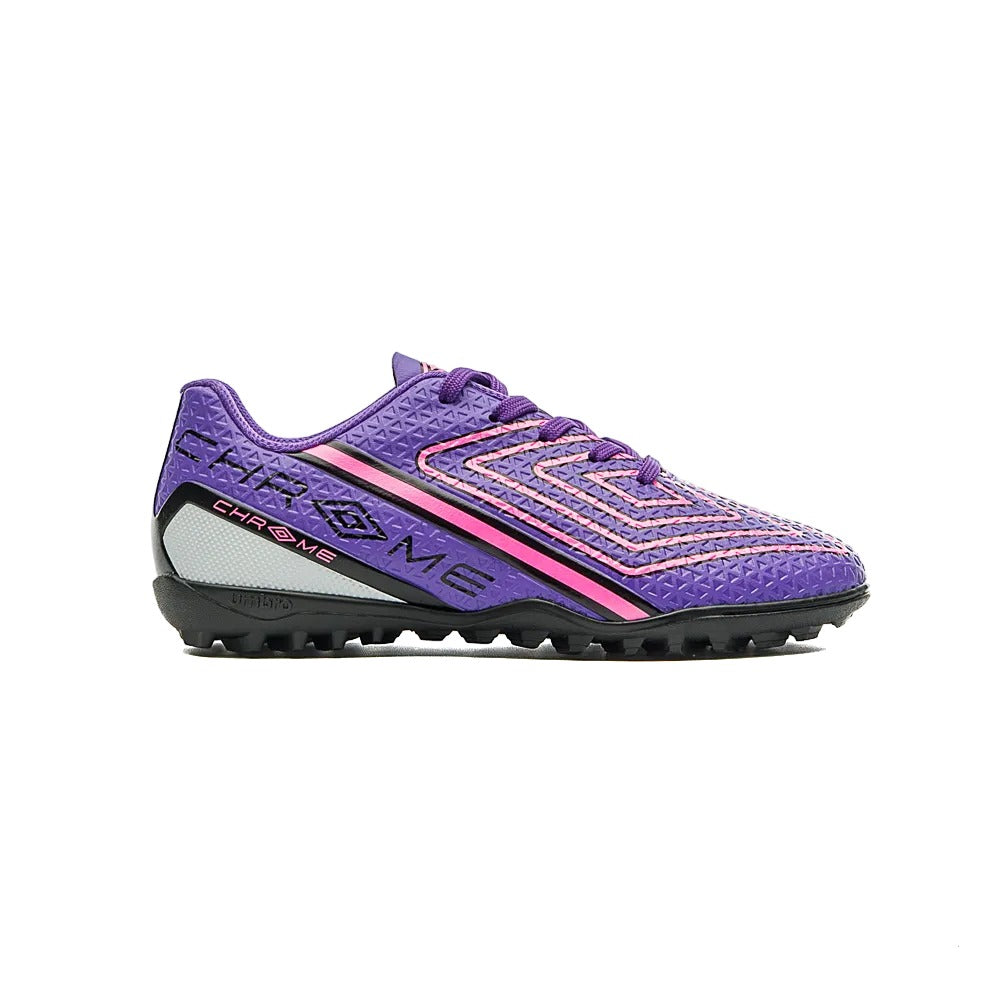 U07FB00203-020 Umbro Calzados Society Ninhos Futbol Chrome_Jr Electric_Purple/Blanco/Rosa